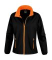 Dames Softshell Jas Result R231F Black/Orange